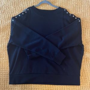 All saints open shoulder sweatshirt